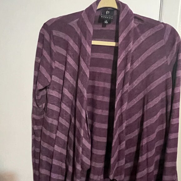 BOBEAU Purple open cardigan SZ M - Picture 1 of 6